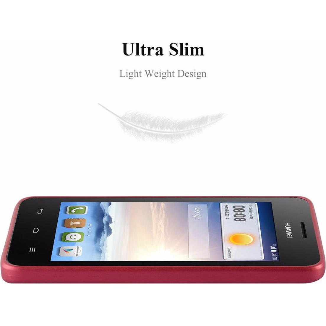 Thumbnail - Cadorabo TPU Matt Metallic Cover (Huawei Ascend Y330), Smartphone Hülle, Rot
