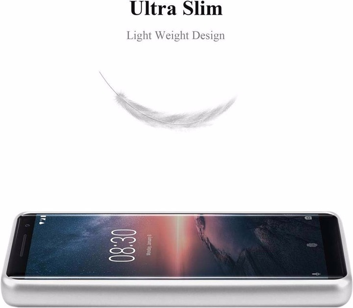 Image du produit Cadorabo Couverture métallique mate TPU (Nokia 8 Sirocco)