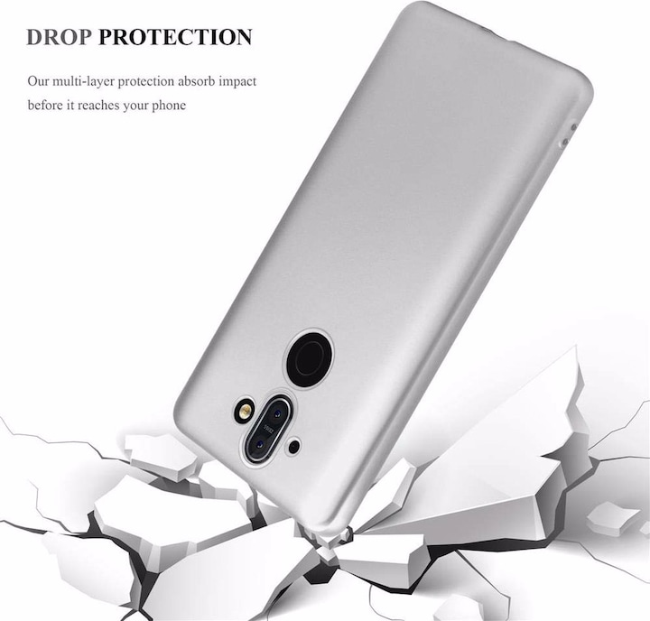 Image du produit Cadorabo Couverture métallique mate TPU (Nokia 8 Sirocco)