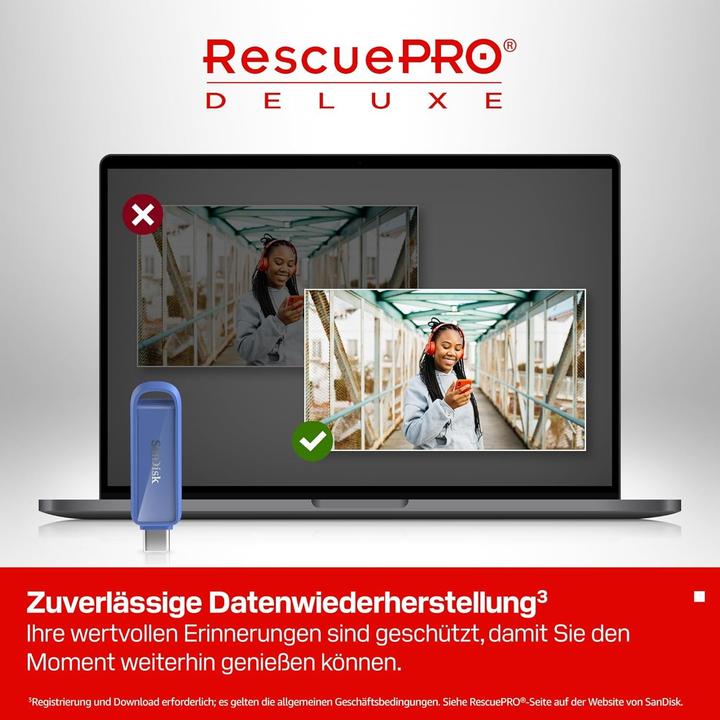 Immagine prodotto SANDISK Phone Drive USB-C Maritime Blue 512GB (512 GB, USB-C)