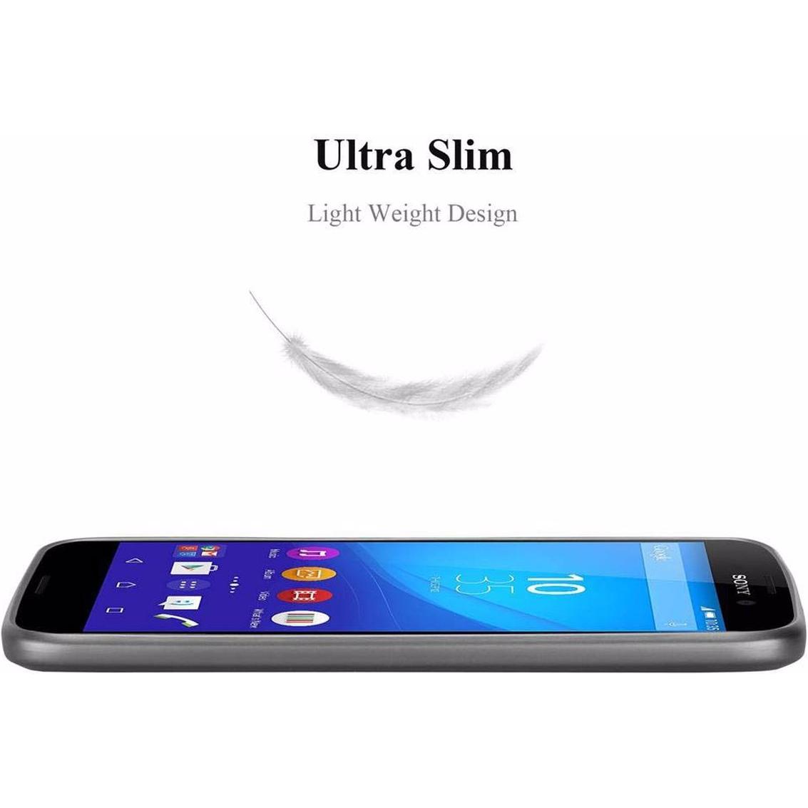 Thumbnail - Cadorabo TPU Matt Metallic Cover (Sony Xperia M4 Aqua), Smartphone Hülle, Grau