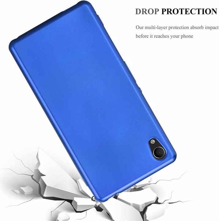 Actual product image Cadorabo TPU Matt Metallic Cover (Sony Xperia M4 Aqua)