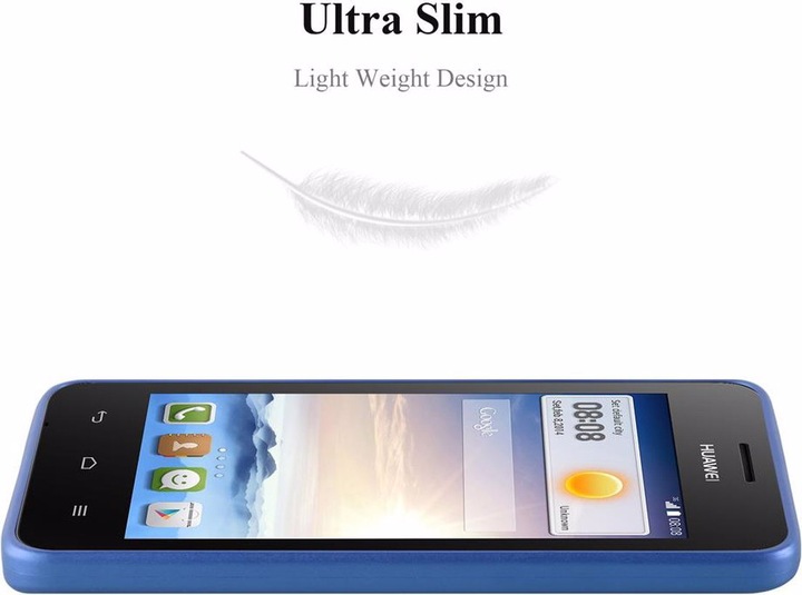Actual product image Cadorabo TPU Matt Metallic Cover (Huawei Ascend Y330, Huawei Ascend Y360)
