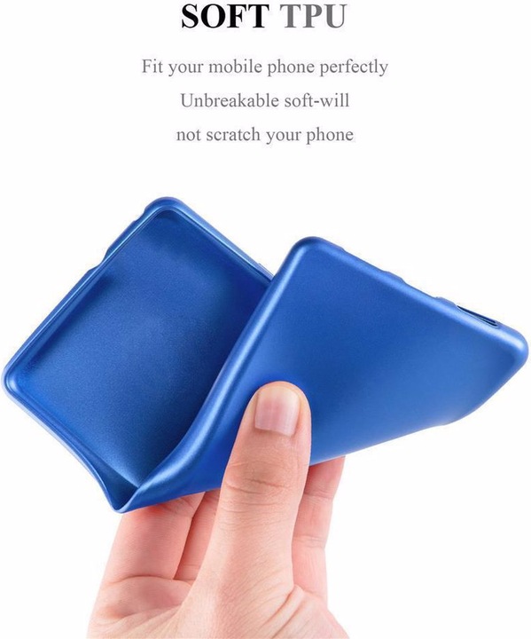 Actual product image Cadorabo TPU Matt Metallic Cover (Huawei Ascend Y330, Huawei Ascend Y360)