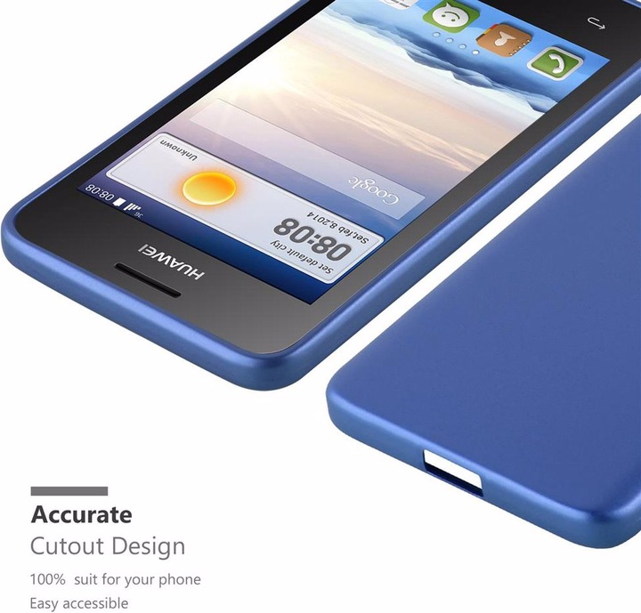 Actual product image Cadorabo TPU Matt Metallic Cover (Huawei Ascend Y330, Huawei Ascend Y360)