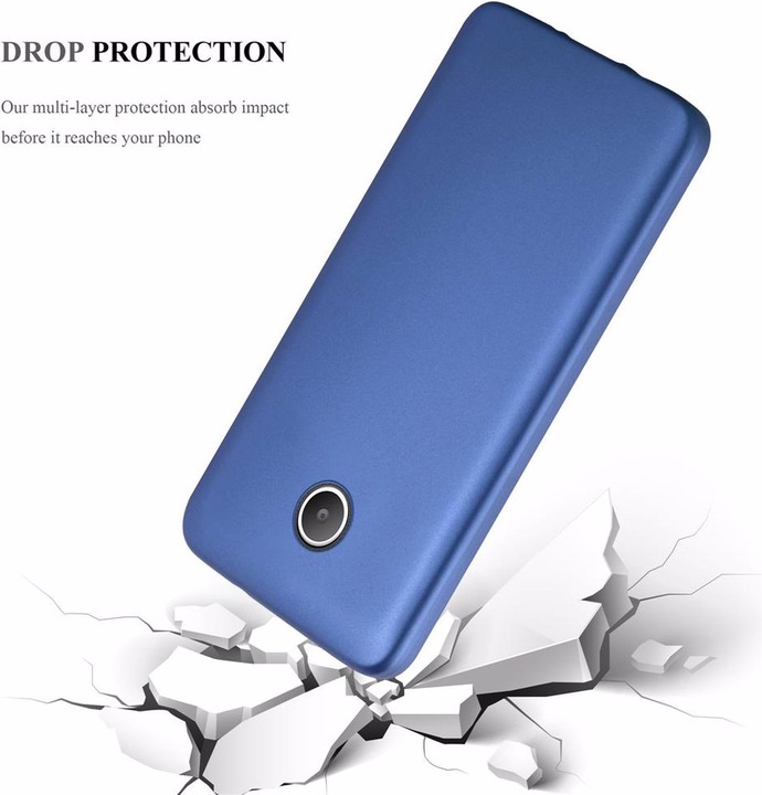 Actual product image Cadorabo TPU Matt Metallic Cover (Huawei Ascend Y330, Huawei Ascend Y360)