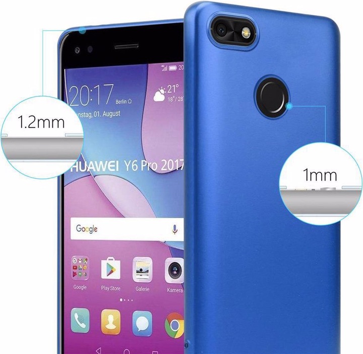 Actual product image Cadorabo TPU Matt Metallic Cover (Huawei Y6 Pro (2017))