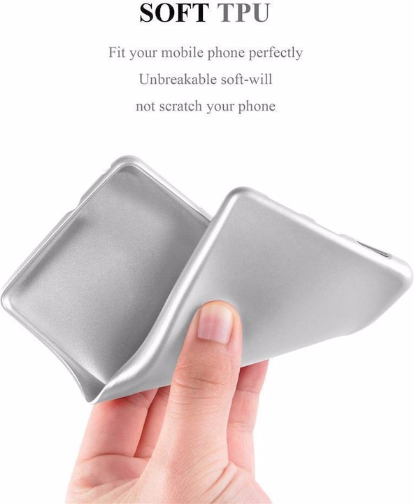Actual product image Cadorabo TPU Matt Metallic Cover (Huawei Ascend Y330, Huawei Ascend Y360)