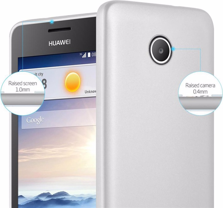 Actual product image Cadorabo TPU Matt Metallic Cover (Huawei Ascend Y330, Huawei Ascend Y360)