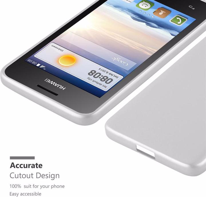 Actual product image Cadorabo TPU Matt Metallic Cover (Huawei Ascend Y330, Huawei Ascend Y360)