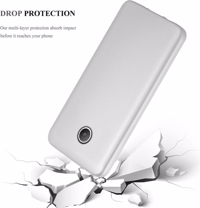 Actual product image Cadorabo TPU Matt Metallic Cover (Huawei Ascend Y330, Huawei Ascend Y360)