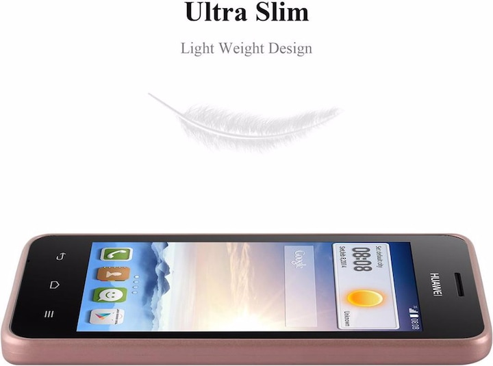 Actual product image Cadorabo TPU Matt Metallic Cover (Huawei Ascend Y330, Huawei Ascend Y360)