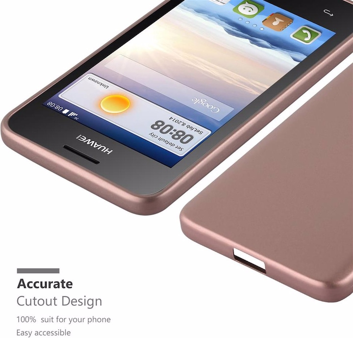Actual product image Cadorabo TPU Matt Metallic Cover (Huawei Ascend Y330, Huawei Ascend Y360)