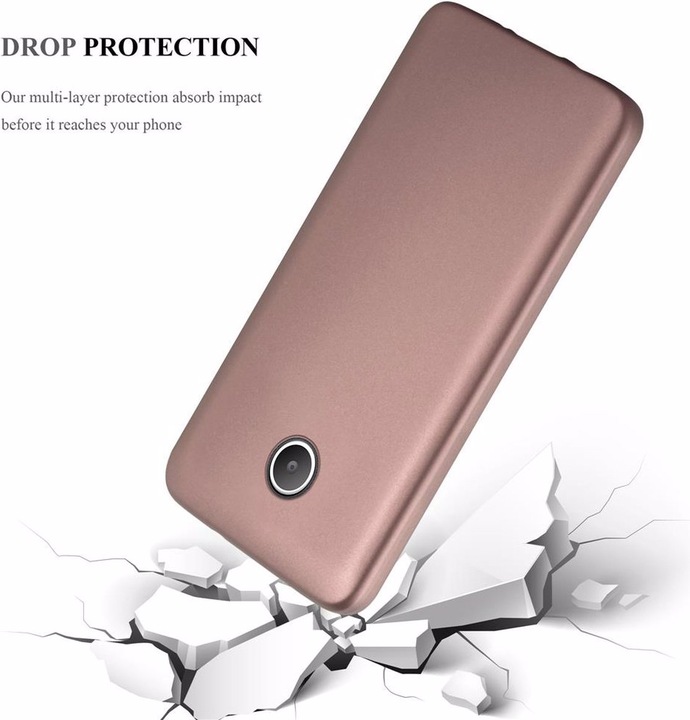 Actual product image Cadorabo TPU Matt Metallic Cover (Huawei Ascend Y330, Huawei Ascend Y360)