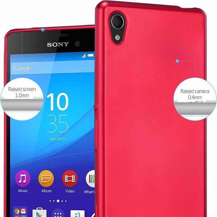 Produktbild Cadorabo TPU Matt Metallic Cover (Sony Xperia M4 Aqua)