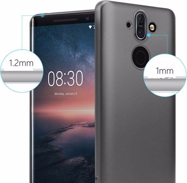 Produktbild Cadorabo TPU Matt Metallic Cover (Nokia 8 Sirocco)