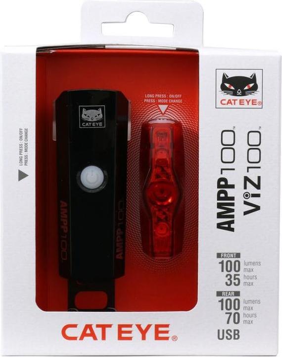 Actual product image CatEye Ampp 100 & Viz 100 (100 lm, 100 lm)