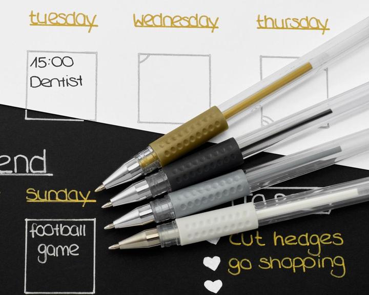 Productafbeelding Hama Classic" gelpen set van 4 (Goud, Wit, Zilver, Zwart, 4x)