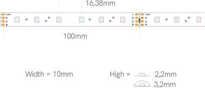 Produktbild Beneito Faure Beneito 5-m-LED-Stripe FINE-46,72 W,RGB,IP65 (RGB, 500 cm, Indoor)