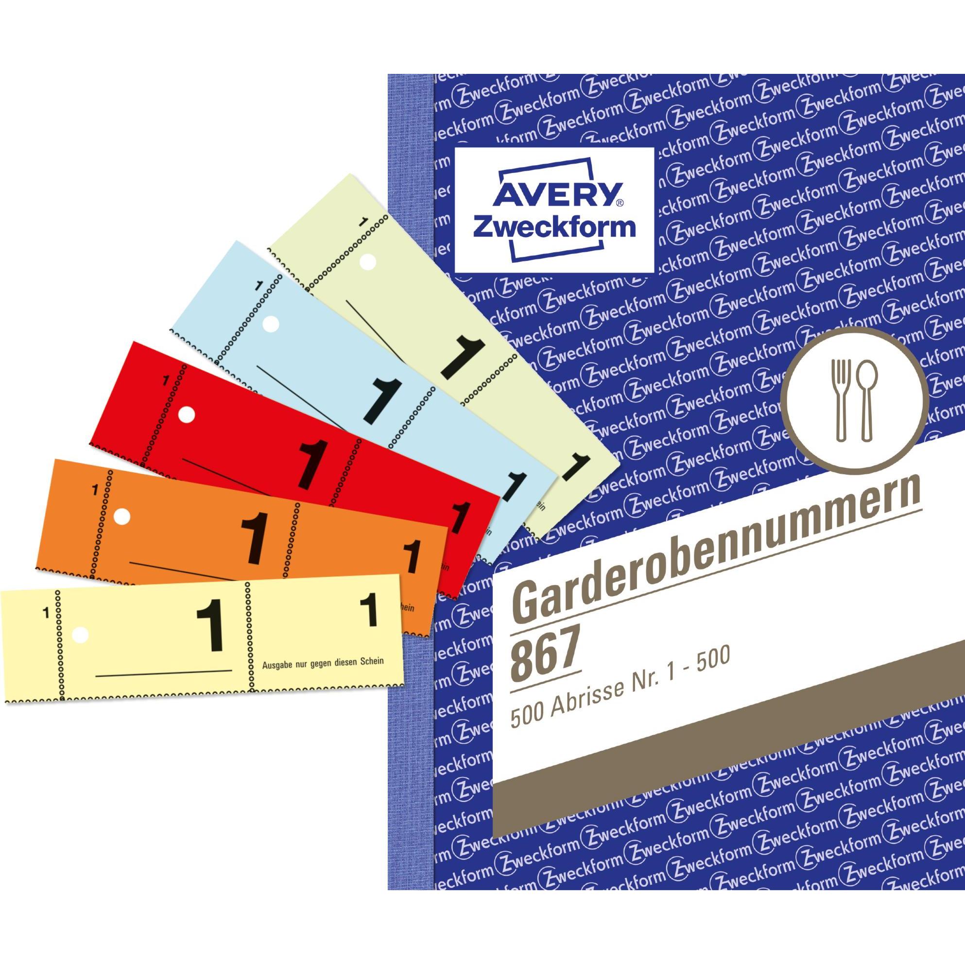 Avery Garderobennummern (100 x) (21139112)