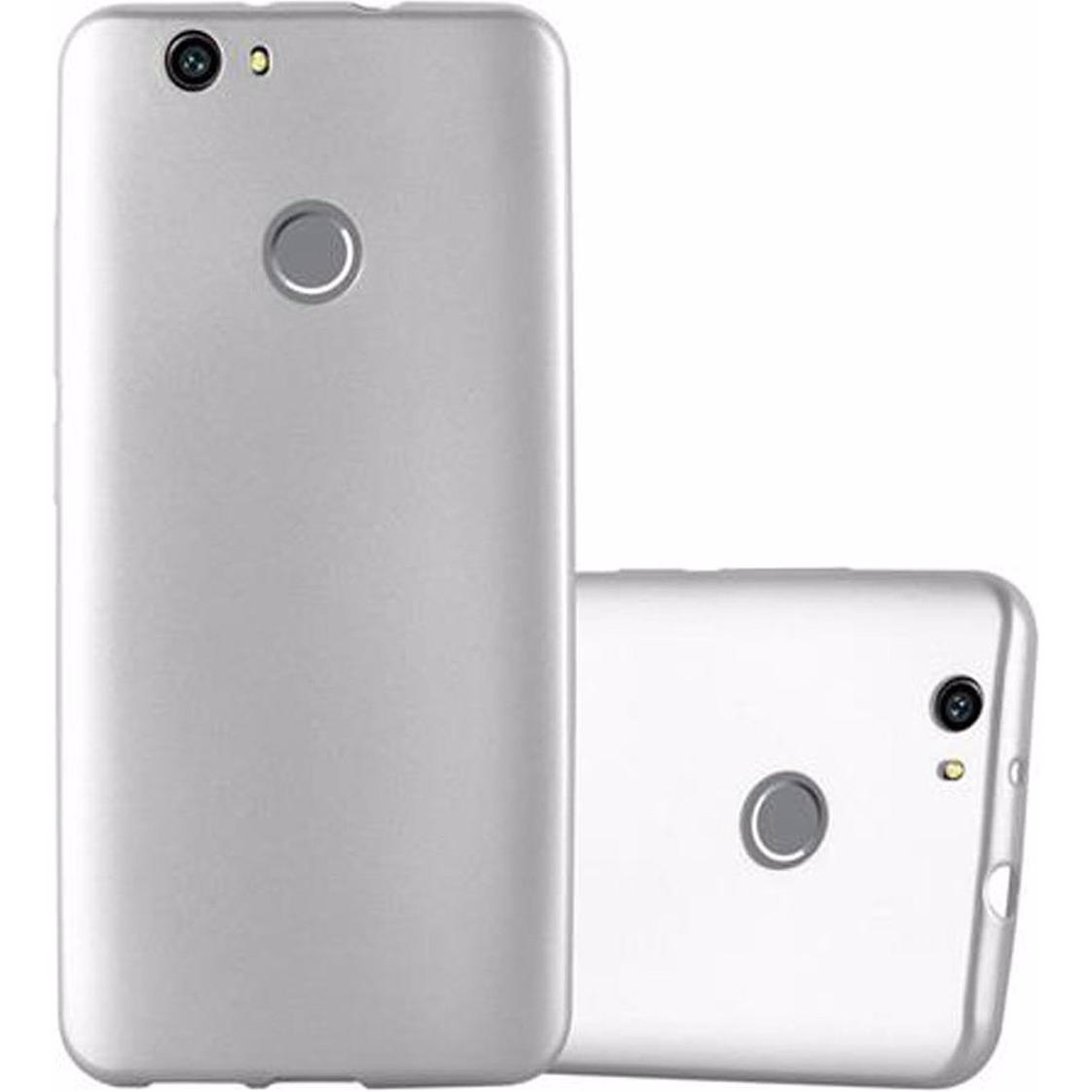 Cadorabo TPU Matt Metallic Cover (Huawei Nova), Smartphone Hülle, Silber