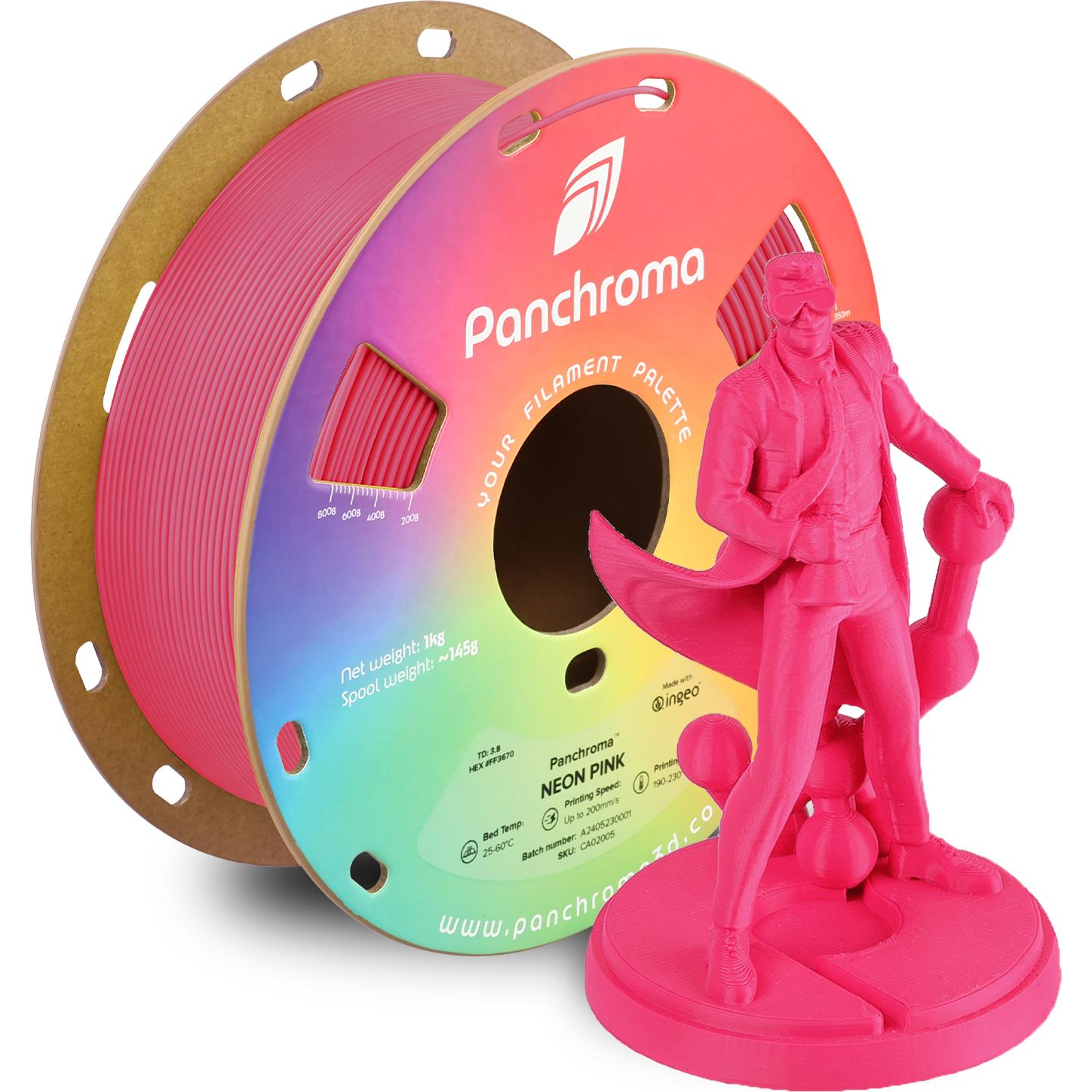 Polymaker Panchroma™ PLA Neon (PLA, 1.75 mm, 1000 g), Filamenti stampa 3D, Verde