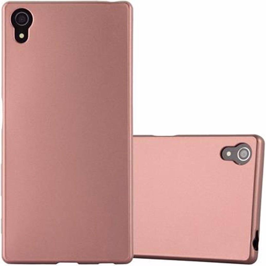 Cadorabo TPU Matt Metallic Cover (Sony Xperia Z5), Smartphone Hülle, Gold