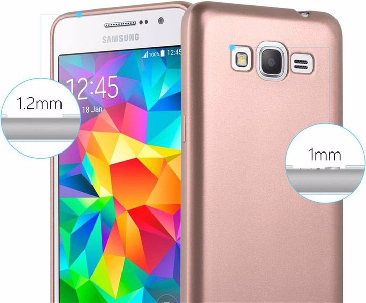 Produktbild Cadorabo TPU Matt Metallic Cover (Samsung Galaxy Grand Prime)