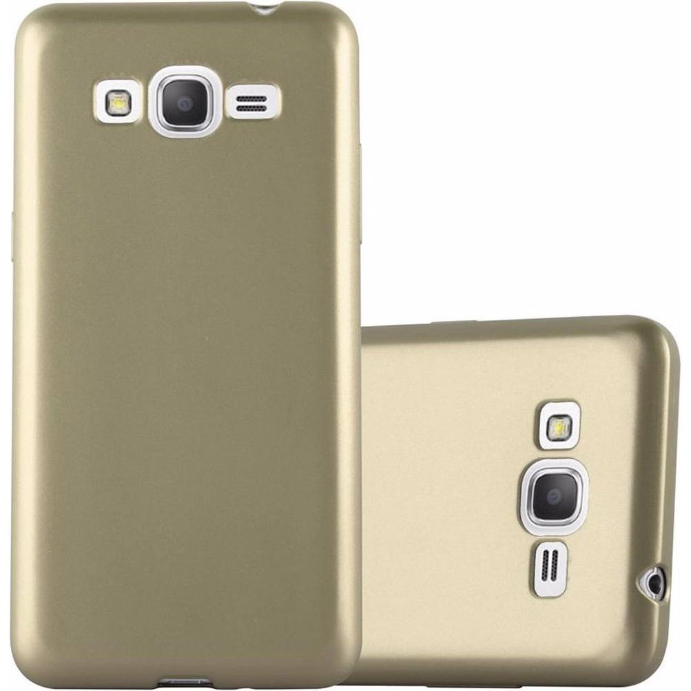 Cadorabo TPU Matt Metallic Cover (Samsung Galaxy Grand Prime), Smartphone Hülle, Gold