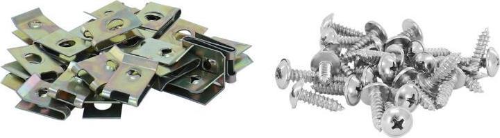 Actual product image P2R Set of 25 bodywork clips with screws