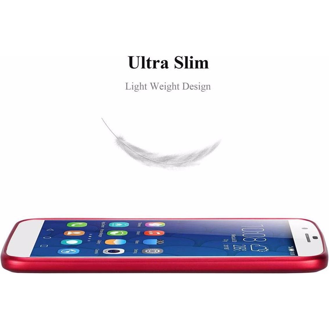 Thumbnail - Cadorabo TPU Matt Metallic Cover (Apple iPhone 6 Plus), Smartphone Hülle, Rot