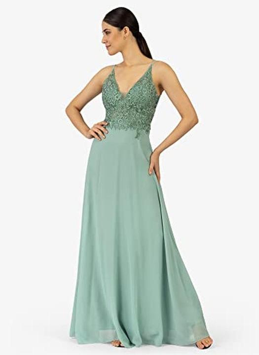 Image du produit Apart Fashion Robe fluide en dentelle et mousseline, décolleté en V, brodée de strass, bretelles ajustables (36)