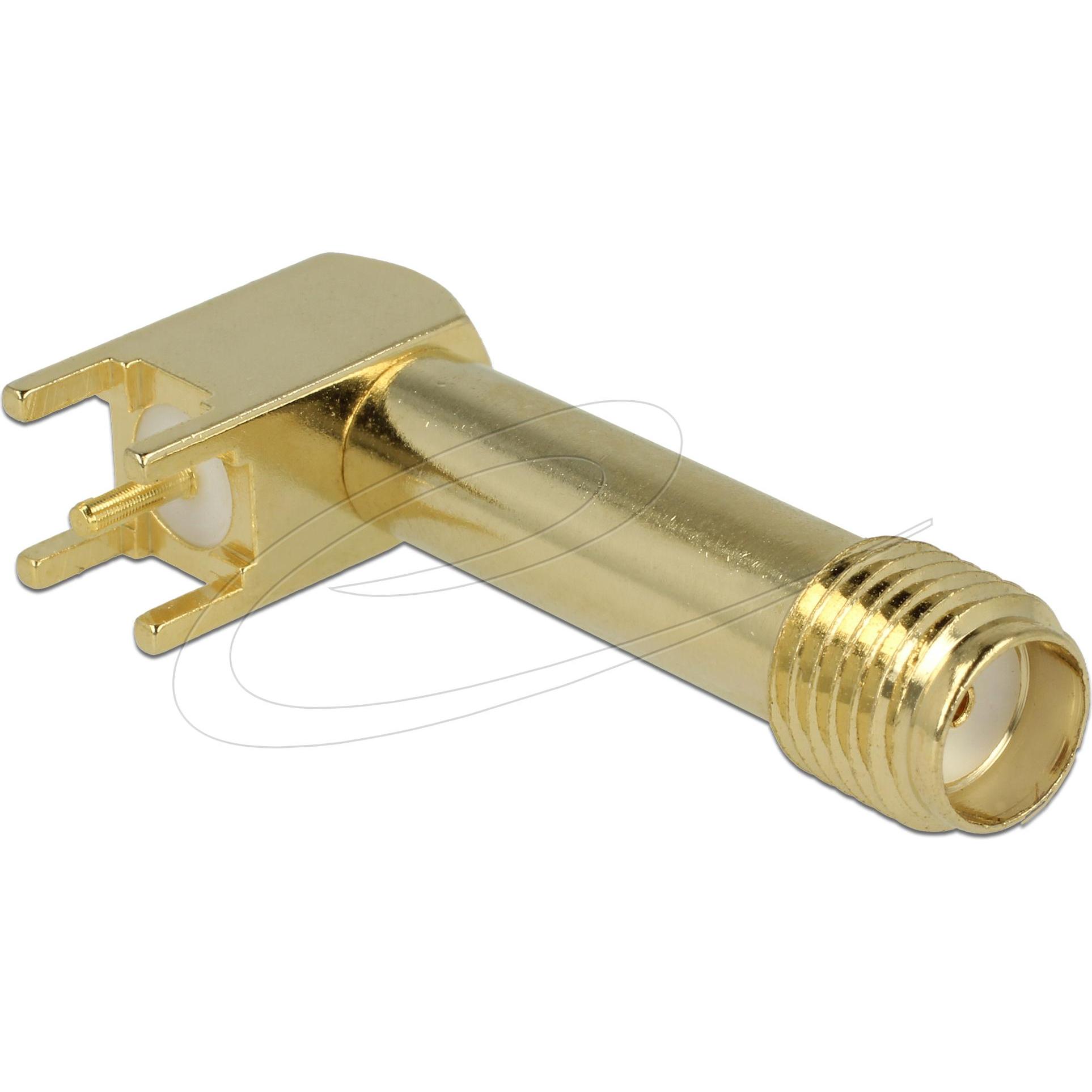 Delock Presa SMA 90° PCB, Cavo + Spina elettrica, Argento