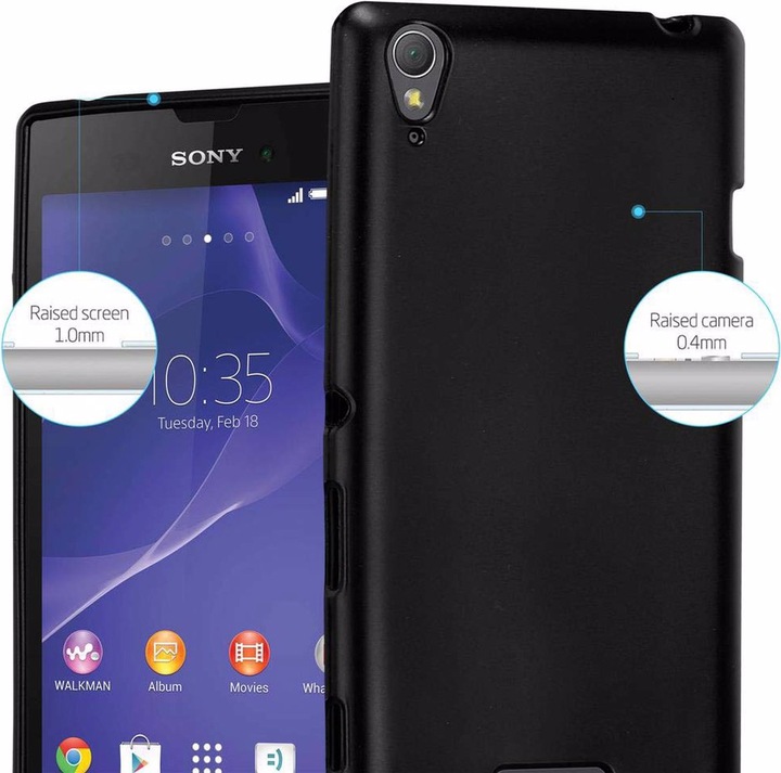 Image du produit Cadorabo Couverture métallique mate TPU (Sony Xperia T2 Ultra)