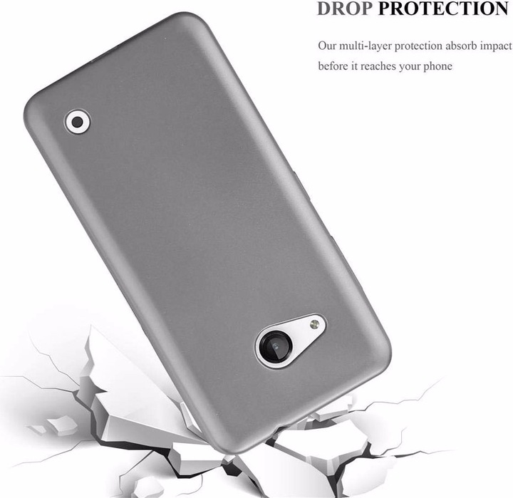 Actual product image Cadorabo TPU Matt Metallic Cover (Microsoft Lumia 550)