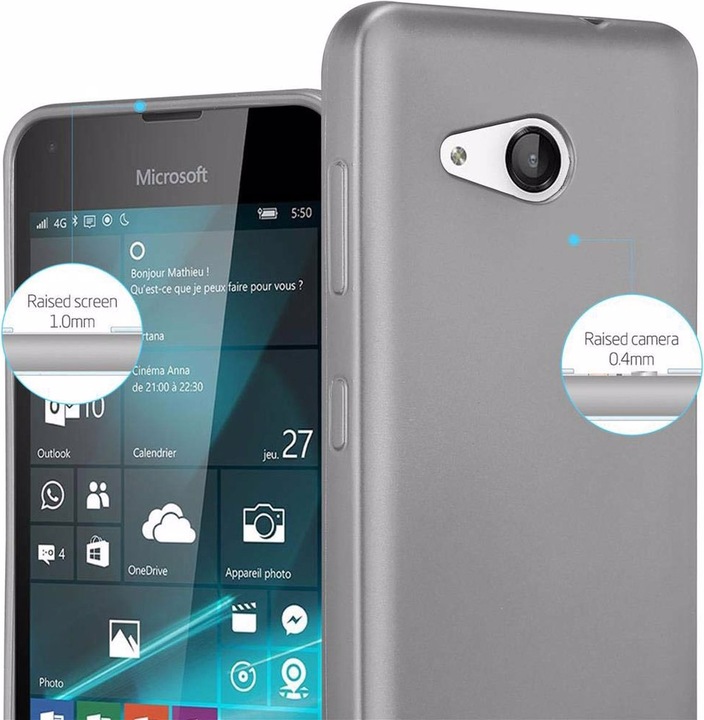 Actual product image Cadorabo TPU Matt Metallic Cover (Microsoft Lumia 550)