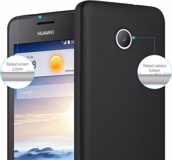 Actual product image Cadorabo TPU Matt Metallic Cover (Huawei Ascend Y330)