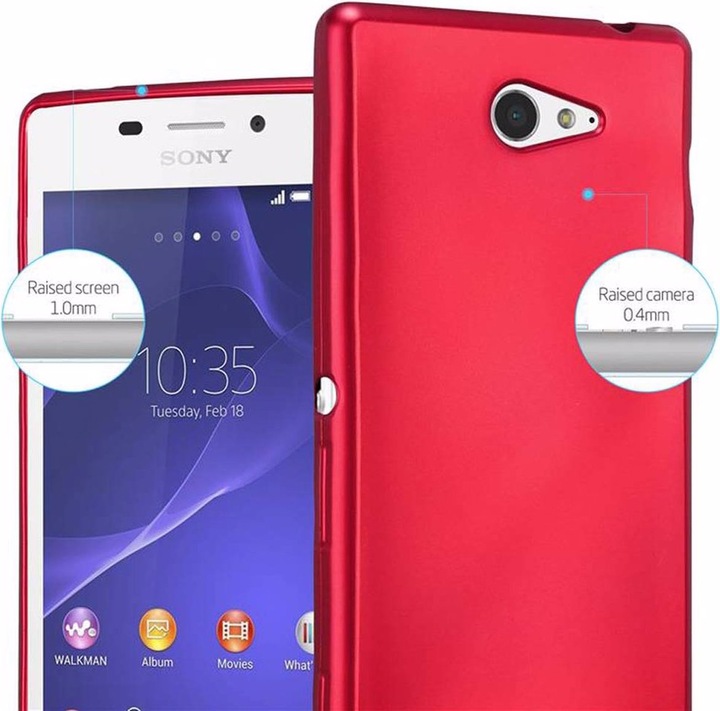 Produktbild Cadorabo TPU Matt Metallic Cover (Sony Xperia M2, Sony Xperia M2 Aqua)