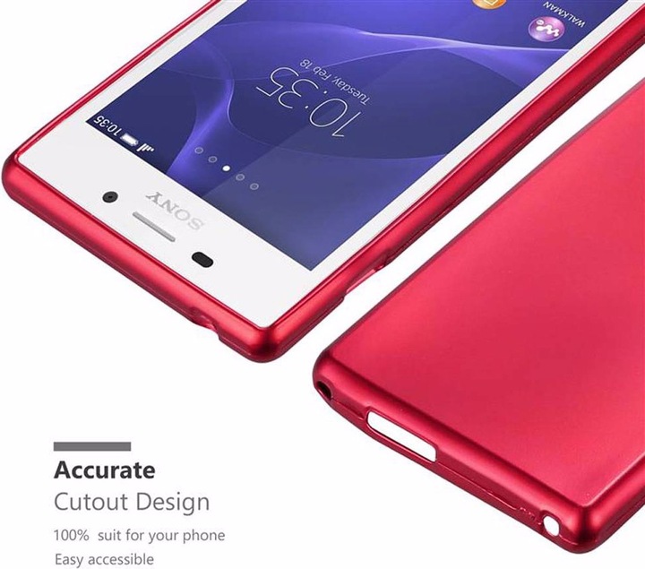 Produktbild Cadorabo TPU Matt Metallic Cover (Sony Xperia M2, Sony Xperia M2 Aqua)
