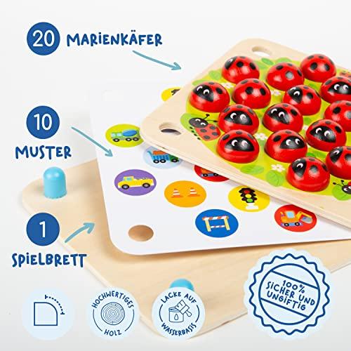 Actual product image Activity Board Wooden Memory Game for Children Ages with 10 Funny Patterns - Educational