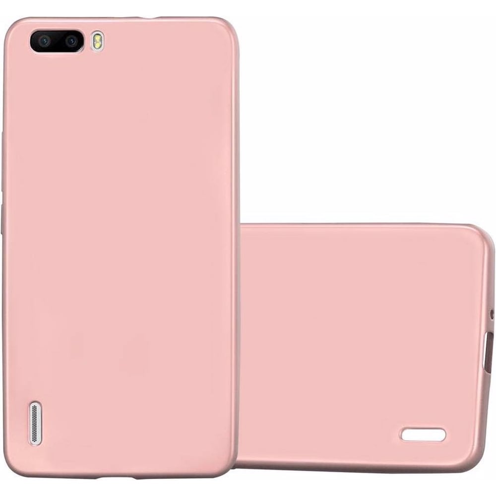 Cadorabo TPU Matt Metallic Cover (Honor 6 Plus), Smartphone Hülle, Rosa