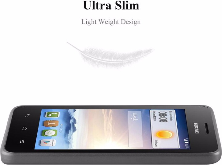 Actual product image Cadorabo TPU Matt Metallic Cover (Huawei Ascend Y330)