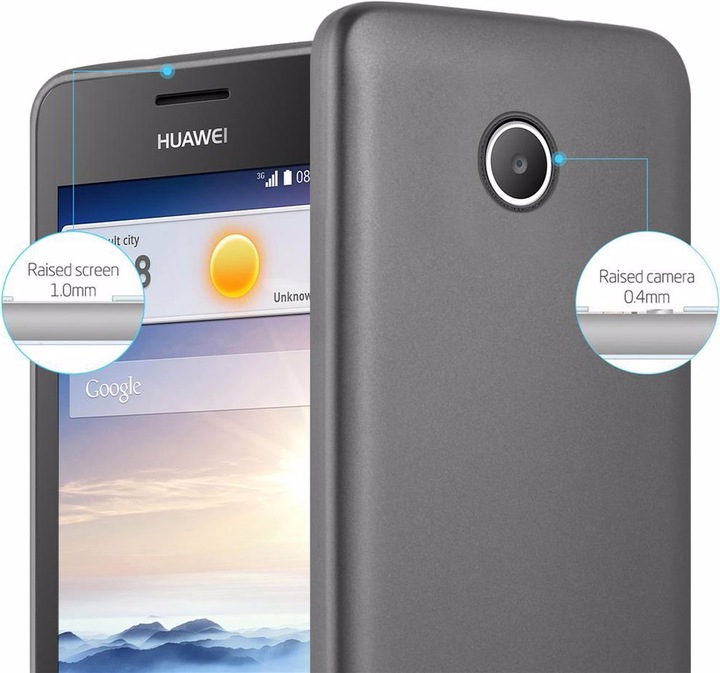 Actual product image Cadorabo TPU Matt Metallic Cover (Huawei Ascend Y330)