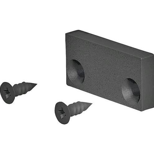 EVN, Accessori per illuminazione, APXSBEAPF nero Piastra terminale in alluminio 18,5x9 mm