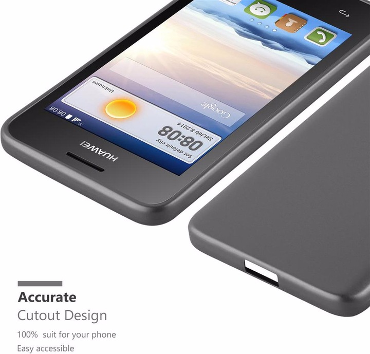 Actual product image Cadorabo TPU Matt Metallic Cover (Huawei Ascend Y330)