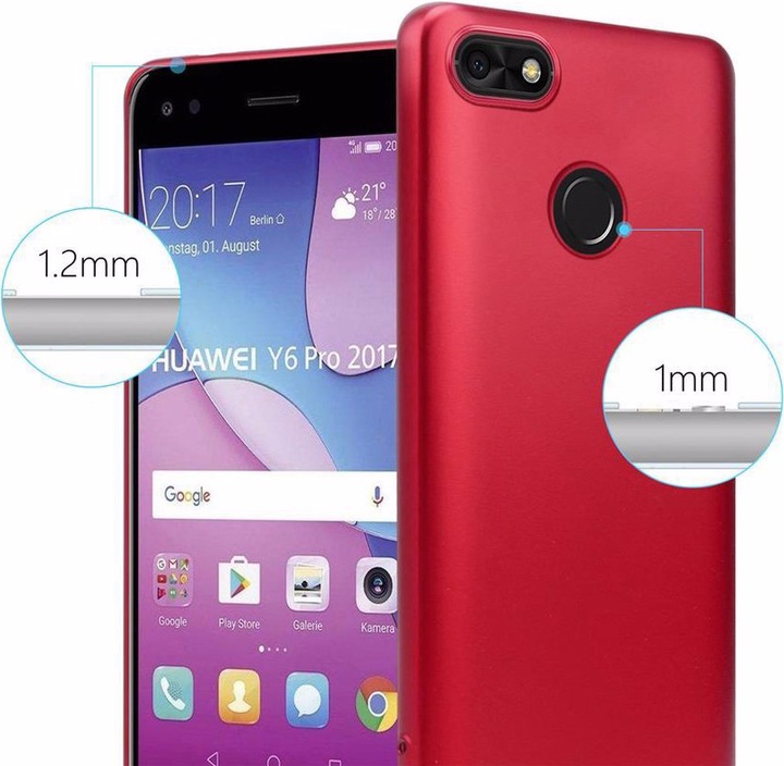 Produktbild Cadorabo TPU Matt Metallic Cover (Huawei Y6 Pro (2017))