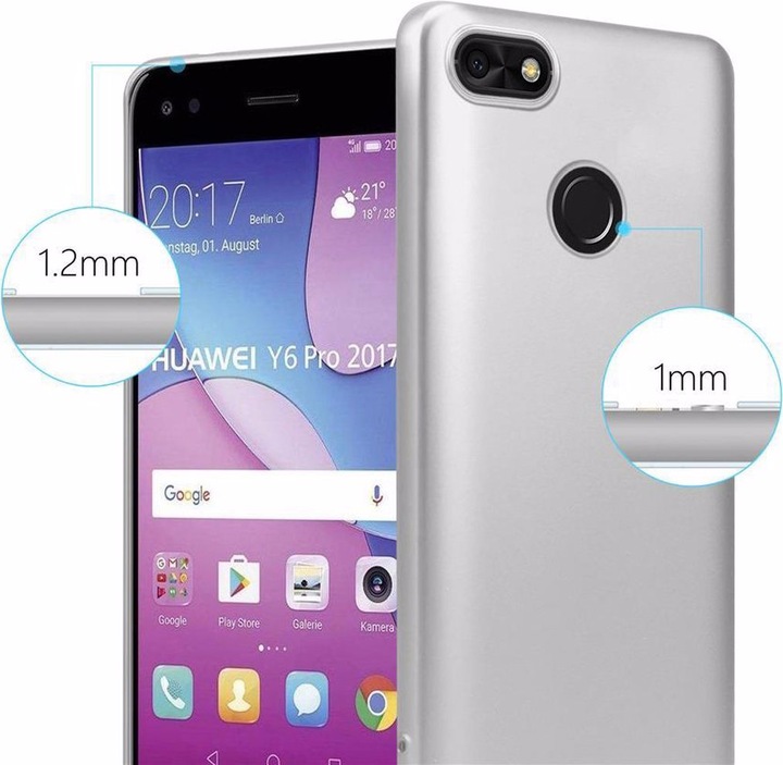 Produktbild Cadorabo TPU Matt Metallic Cover (Huawei Y6 Pro (2017))