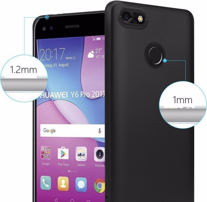 Produktbild Cadorabo TPU Matt Metallic Cover (Huawei Y6 Pro (2017))