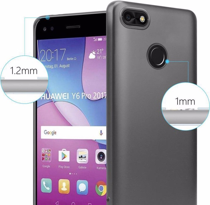 Produktbild Cadorabo TPU Matt Metallic Cover (Huawei Y6 Pro (2017))