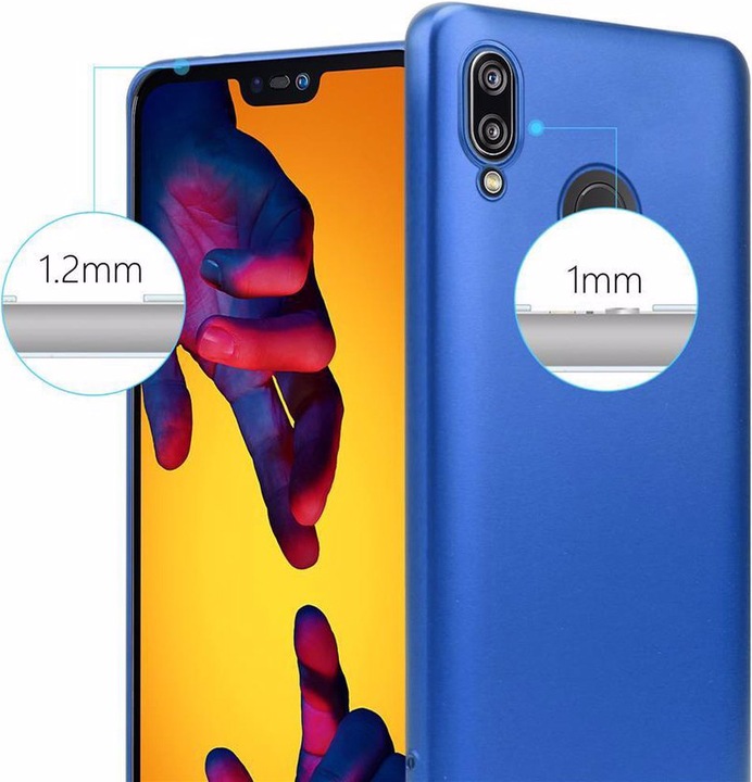 Actual product image Cadorabo TPU Matt Metallic Cover (Huawei P20 Lite)